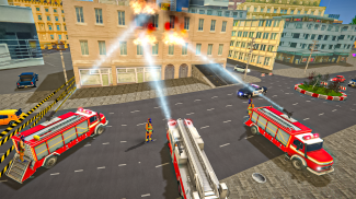 Flying Fire Truck Driving Sim screenshot 5