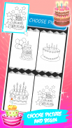 Birthday Cake Coloring Book screenshot 2