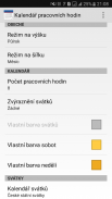 Kalendář pracovních hodin (A) screenshot 3