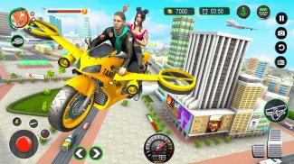 Real Flying Bike Taxi Simulator: Bike Driving Game screenshot 0