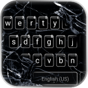 Cracked 3D Glass Keyboard Background Icon