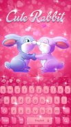 Cute Romantic Bunny in love Emoji keyboard screenshot 3