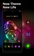 Neon light headphone theme for REDMI screenshot 0