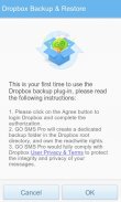 GO SMS Pro Dropbox Backup screenshot 2