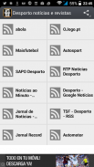 Desporto, esportes leitor RSS screenshot 0