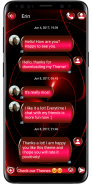 SMS Theme Sphere Red - black chat text message screenshot 1