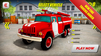 112 Feuerwehrmann und Feuerwehrfahrzeug Simulator screenshot 1