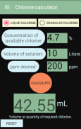 Chlorine Calculator screenshot 1