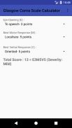 Glasgow Coma Scale (GCS) Calculator screenshot 0