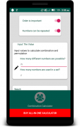 Combination - Permutation Calculator screenshot 3