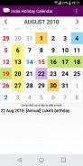 2019 India National & State/UT Holidays Calendar screenshot 4