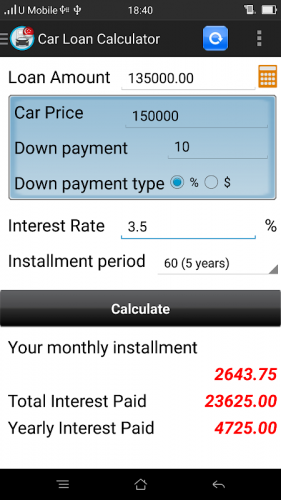Car Loan Calculator Singapore 1 0 2 Download Android Apk Aptoide