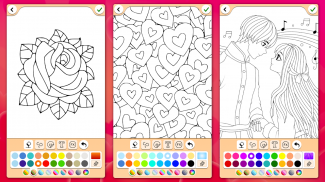 Valentines love coloring book screenshot 5