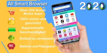 Smart Browser: - Alle Social Media App screenshot 7