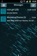 Тема черный синий GO SMS Pro screenshot 1