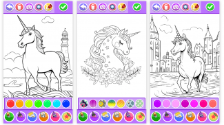 Unicorn Coloring Pages screenshot 2