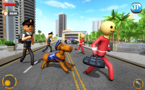 Stickman Police Dog Simulator: Gangster Chase Game screenshot 4