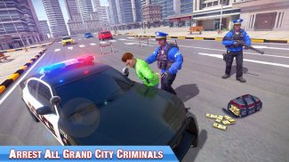 Police Car Gangster Crime City Car Chase Simulator screenshot 2