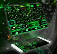 Green Flame GO Keyboard theme screenshot 4