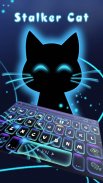 O tema de teclado Neon Stalker Cat screenshot 2