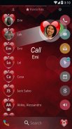 Love Red Heart Valentine Phone Dialer Theme screenshot 0