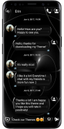 SMS Theme Sphere Black - chat text message white screenshot 2