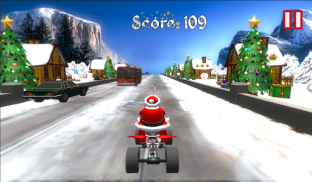 Срећан Божић Ауто-трке деда Мраз вожња Xmas 3D screenshot 2