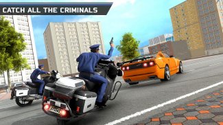 US Police Cop Pursuit Gangster Criminal Bike Chase screenshot 0