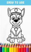 Paw Pups - Coloring Pages Cartoons Kids : Patrol Dogs screenshot 3