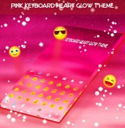 Pink Keyboard Hearts Glow screenshot 1