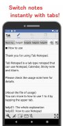 "Tab Notepad"! Switch notes quickly with tabs screenshot 2