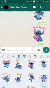 Cute Blue Koala Stitch Stickers for WhatsApp screenshot 0