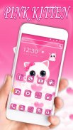 Cute Pink Kitty Theme screenshot 1