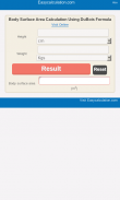 Body Surface Area Calculator screenshot 0