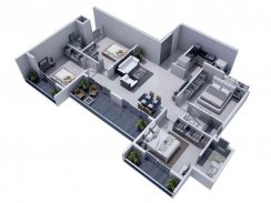 План 3D модульный дом Этаж screenshot 2