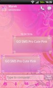 GO SMS Pro Cute Pink screenshot 2