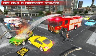 911 truk pemadam kebakaran nyata robot game screenshot 13