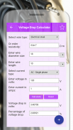 Electric wire calculator screenshot 2