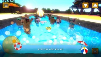 Water Park Craft GO: Pembinaan Gelongsor Air 3D screenshot 0