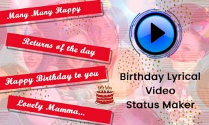 Birthday Lyrical Video Status Maker with Music screenshot 4