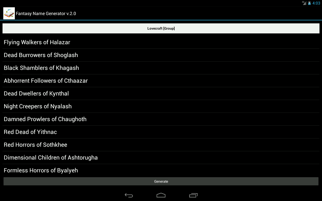 Fantasy Name Generator 2 3 Download Android Apk Aptoide