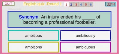 Intermediate English quiz screenshot 2