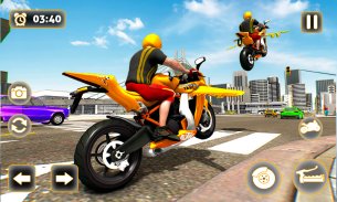 Flying Taxi: Bike Flying Games screenshot 7