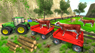 Tractor Trolley Thresher Farming Simulator Game screenshot 0