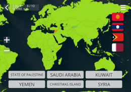 Countries on the world map screenshot 9