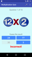 Multiplication tables Quiz screenshot 1