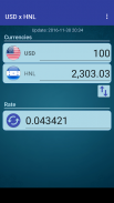 US Dollar to Honduran Lempira screenshot 2