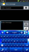 GO Keyboard Simple Blue Theme screenshot 6