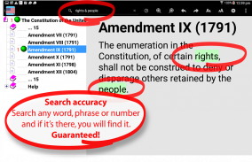 U.S. Constitution TurboSearch screenshot 6