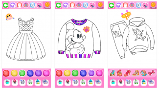 Glitter Dresses Coloring Book - Páginas de dibujo screenshot 8